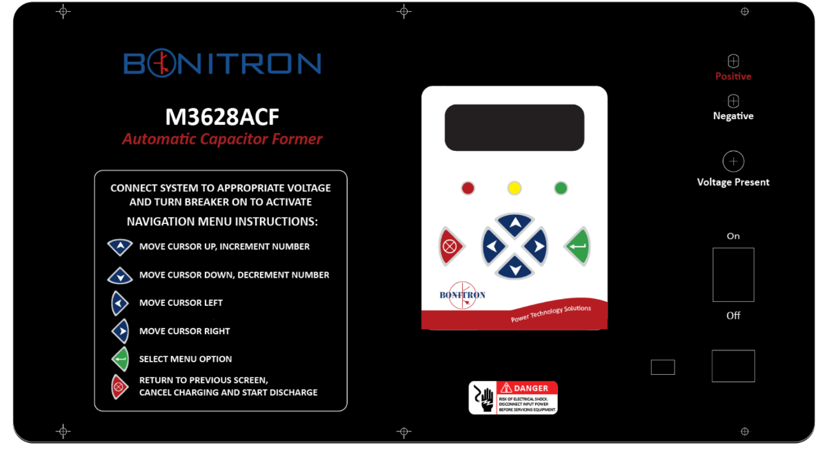 M3628ACF control panel view
