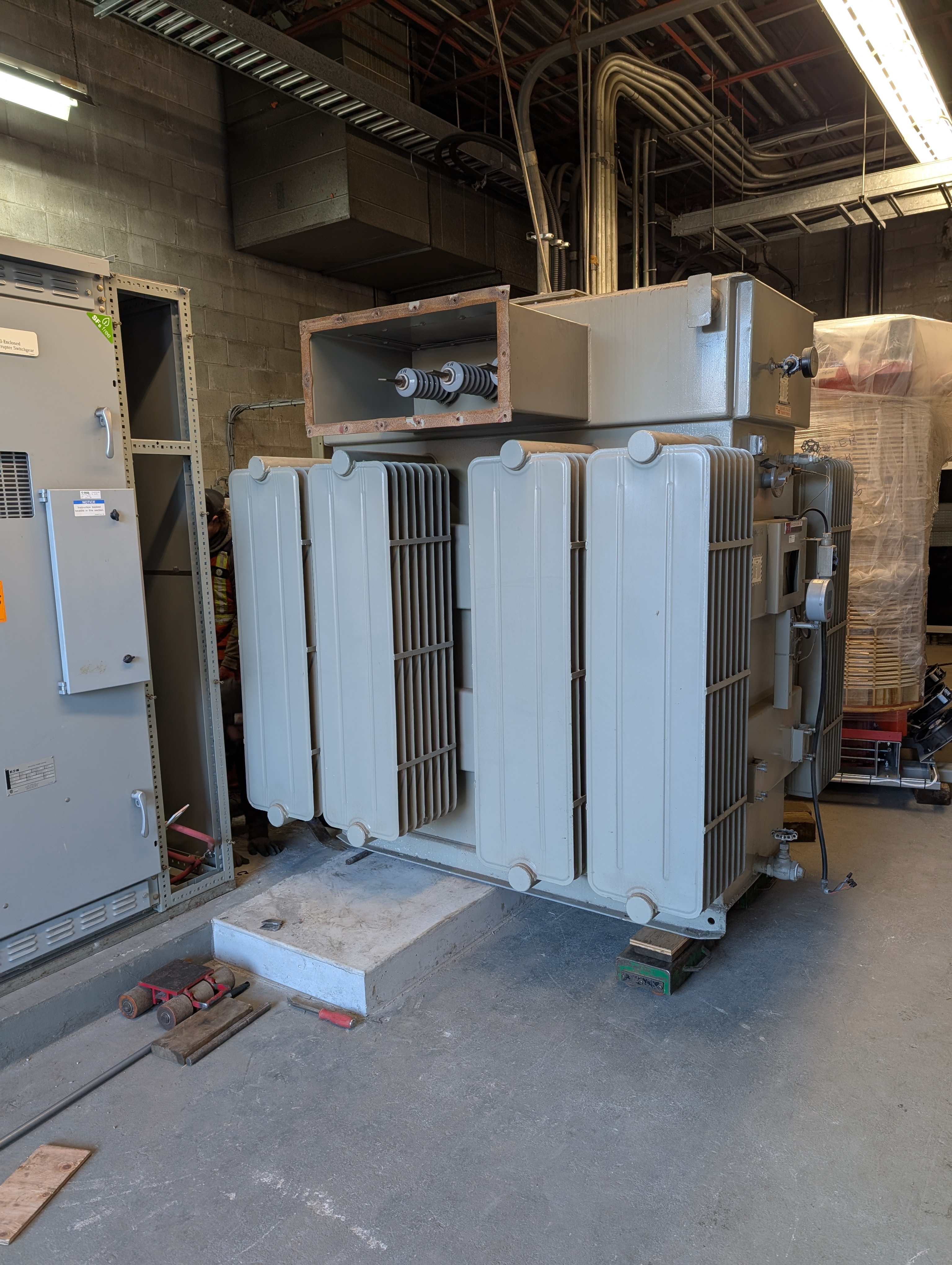 Removal of the oil filled transformer