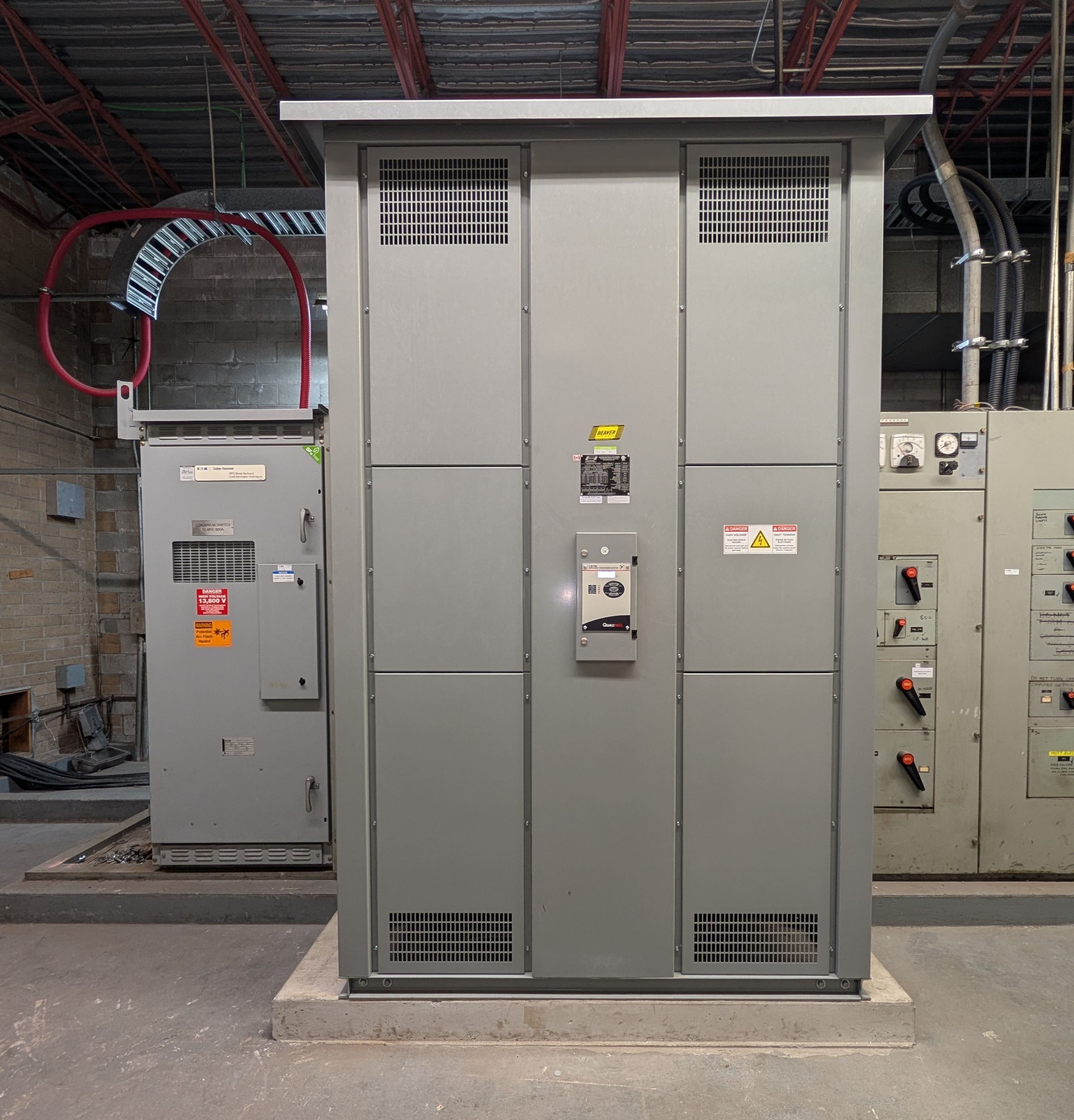 Front view of the finished replacement transformer